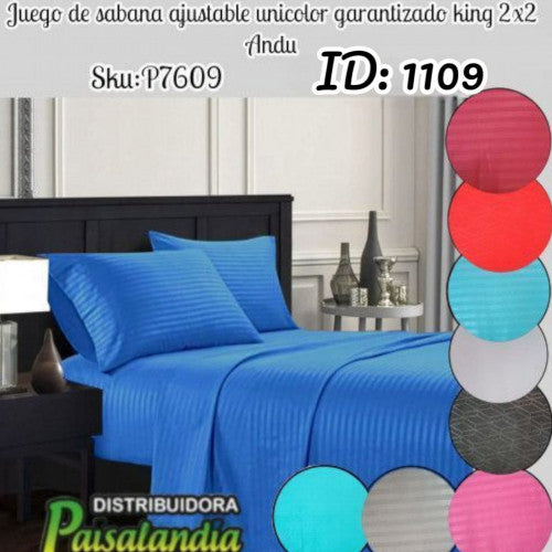 Sábana Andu unicolor king 2x2 (UND)