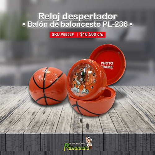 Reloj despertador balón de baloncesto pl-236