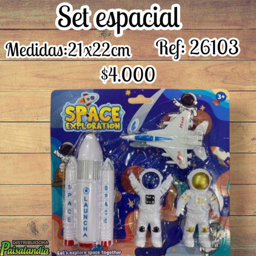 Juguete set espacial encartonado 666-115 26103-LOC (UND)