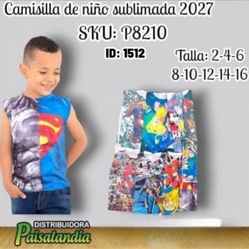 Camisilla de niño sublimada 2027(DC)