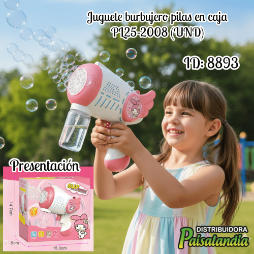 Juguete burbujero pilas en caja PL25-2008 (UND)
