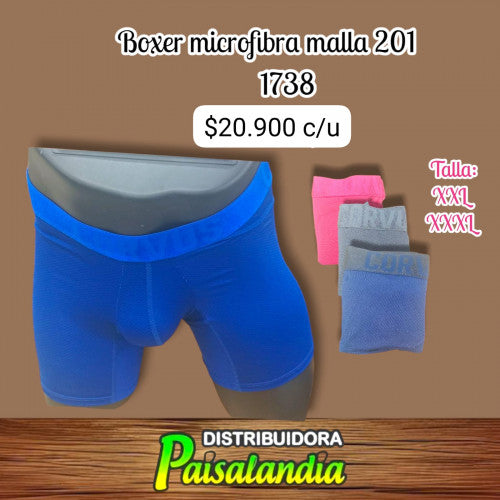 Boxer CORVUS microfibra malla 201 talla (2XL/3XL) (UND)