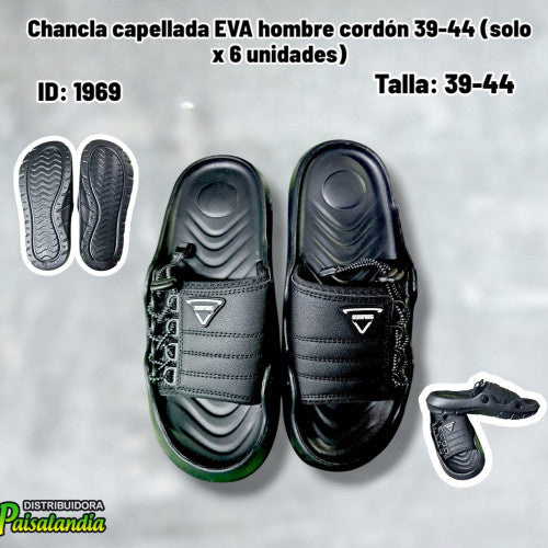 Chancla capellada EVA hombre cordón 39-44 (SOLO VENTA X 6 UNIDADES)