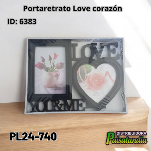 Portaretrato Love corazón PL24-740 28x20 cm (UND)
