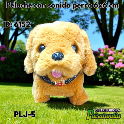 Peluche con sonido perro 6x6 cm PLJ-5 (UND)