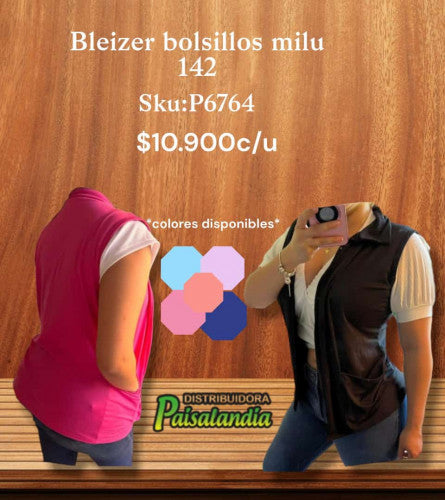 Bleizer bolsillos milu ref: 142