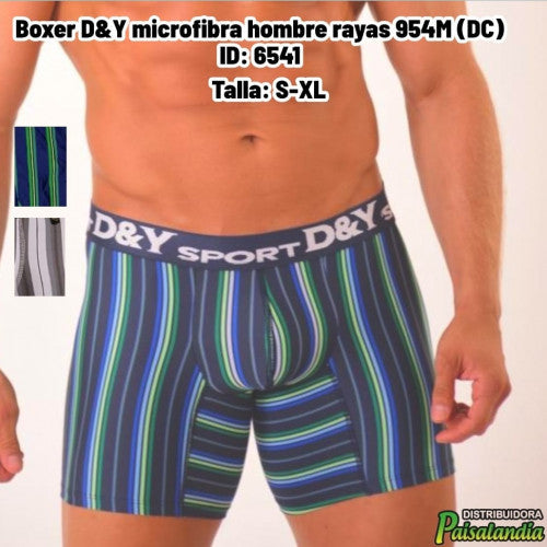 Boxer D&Y microfibra hombre rayas 954M (DC)