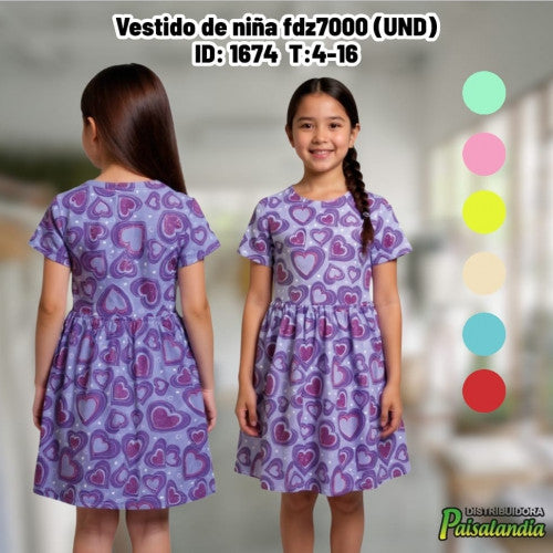 Vestido de niña fdz7000 (UND)
