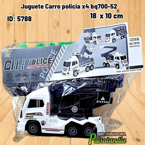 Juguete Carro policia x4 bq700-52 (UND)