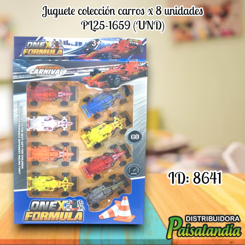 Juguete colección carros x 8 unidades PL25-1659 (UND)