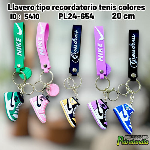 Llavero tipo recordatorio tenis colores PL24-654 (UND)