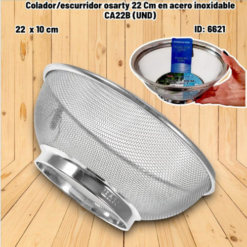 Colador/escurridor osarty 22 Cm en acero inoxidable CA22B (UND)