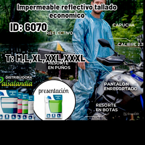 Impermeable reflectivo tallado economico (UND)
