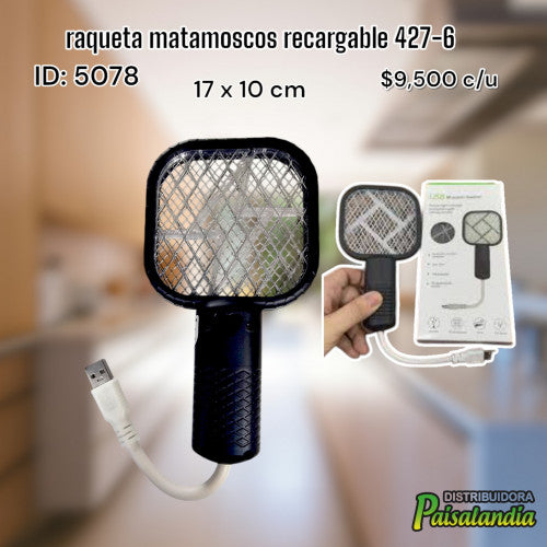 raqueta matamoscos recargable 427-6 (UND)
