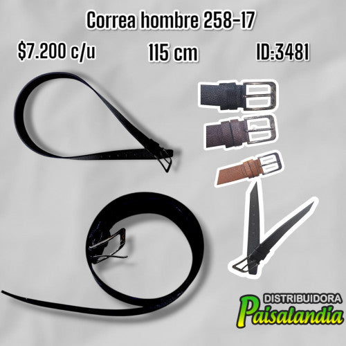 Correa hombre colores surtidos 258-17 (UND)