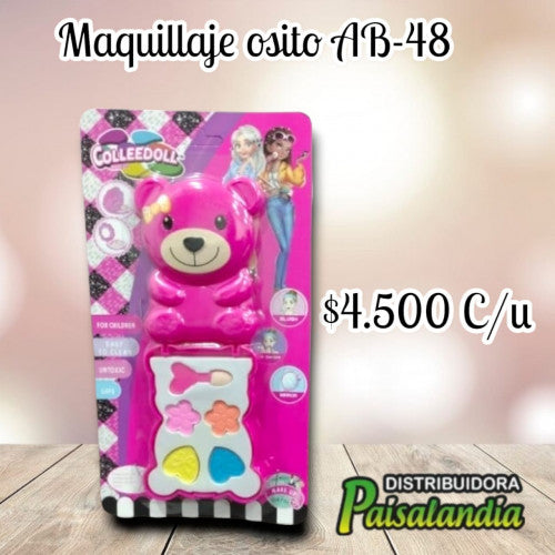 Maquillaje osito en caja infantil AB-48 (UND)