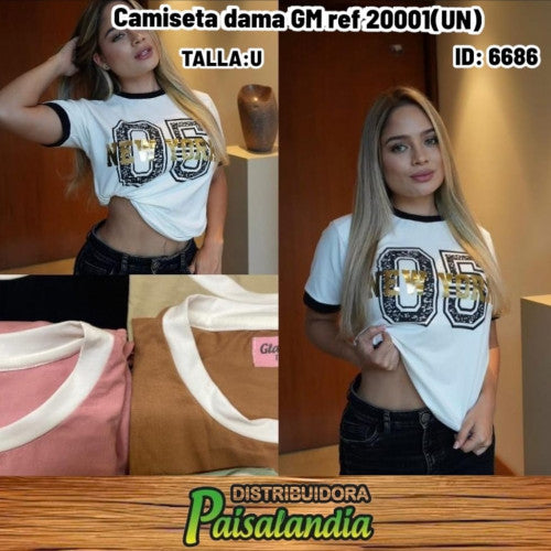Camiseta dama GM ref 20001(UN)