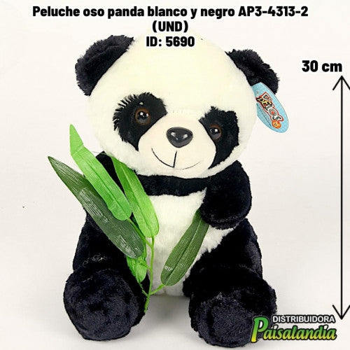 Peluche oso panda blanco y negro AP3-4313-2 (UND)