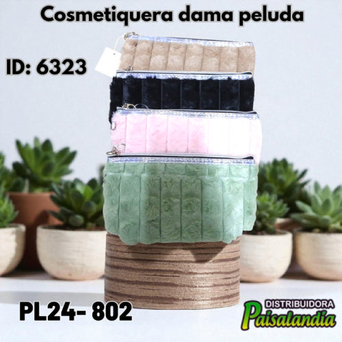 Cosmetiquera dama peluda PL24-802 (UND)