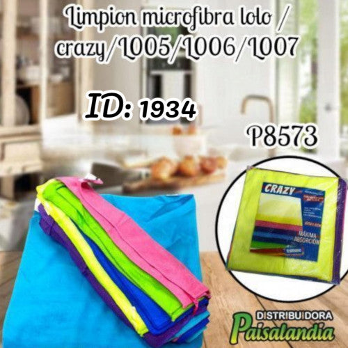 Limpión microfibra LOLO fondo entero 40 x 40 cm L005 (DC)