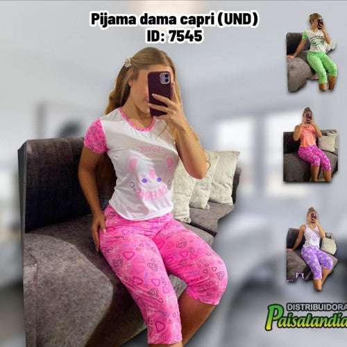 Pijama dama capri (UND)