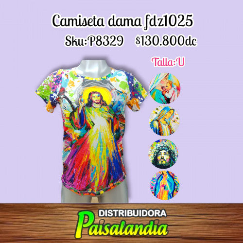 Camiseta dama sublimada fdz1025