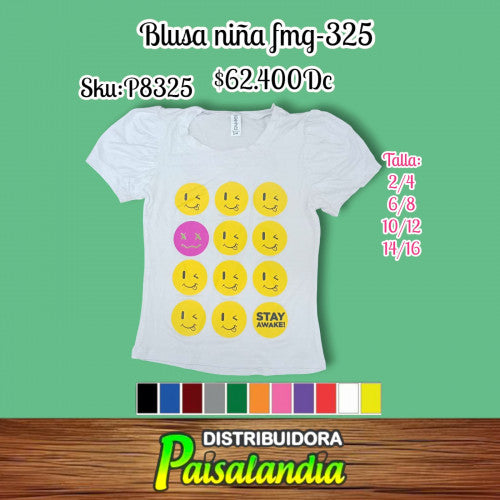 Blusa niña zurcido manga fmg325