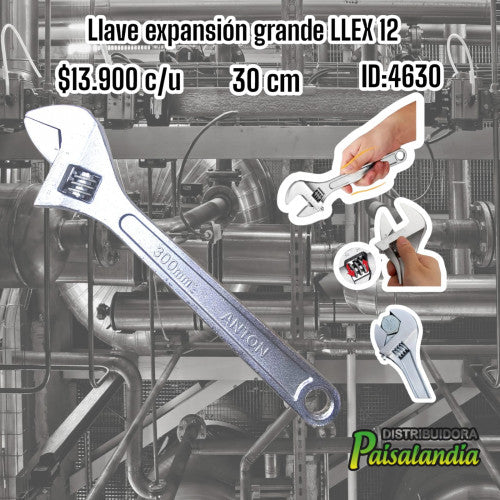Llave expansión grande encauchetada LLEX12 (UND)