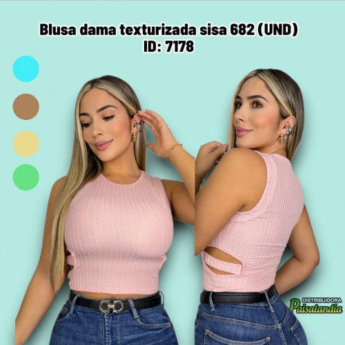 Blusa dama texturizada sisa 682 (UND)
