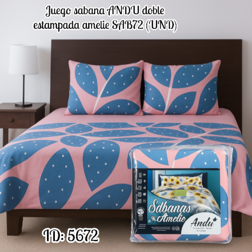 Juego sabana ANDU doble estampada amelie SAB72 (UND)