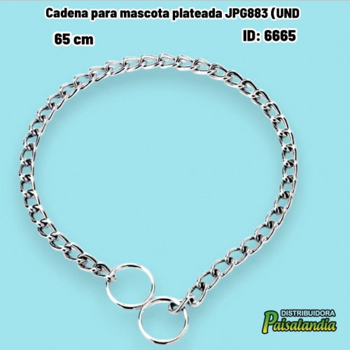 Cadena para mascota plateada JPG883 (UND)