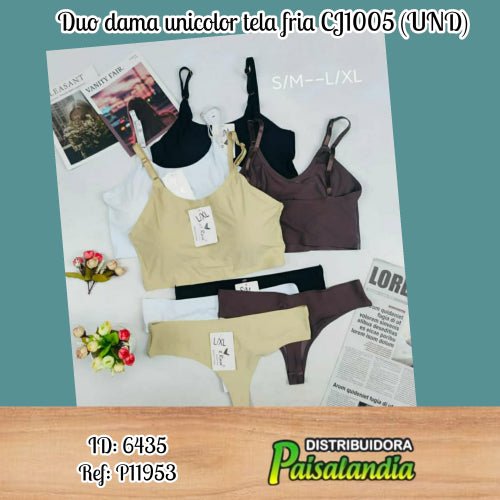 Duo dama unicolor tela fria CJ1005 (UND)