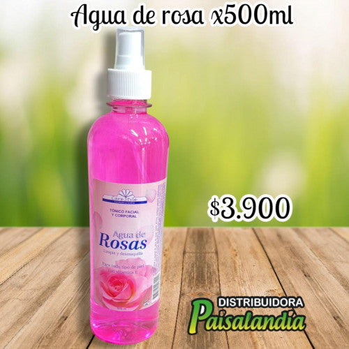 Agua de rosas x500 ml (UND)