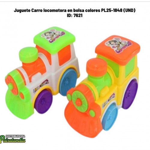 Juguete Carro locomotora en bolsa colores PL25-1848 (UND)