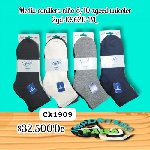 Media canillera niño 8-10 Zgood unicolor 2GD-09620-BL