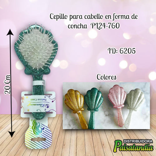 Cepillo para cabello en forma de concha PL24-760 (UND)