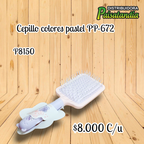 Cepillo colores pastel PP-672 (UND)