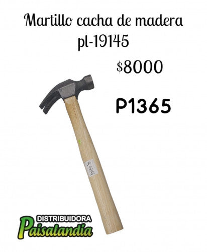 Martillo cacha madera pl-19145