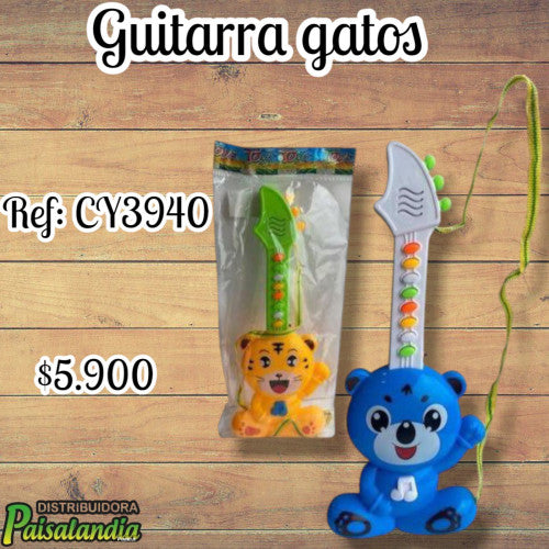 Juguete guitarra gatos bolsa CY3940-LOC (UND)
