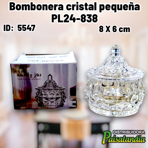 Bombonera cristal pequeña PL24-838 (UND)