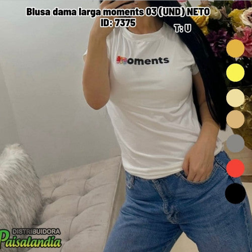 Blusa dama larga moments 03 (UND) NETO
