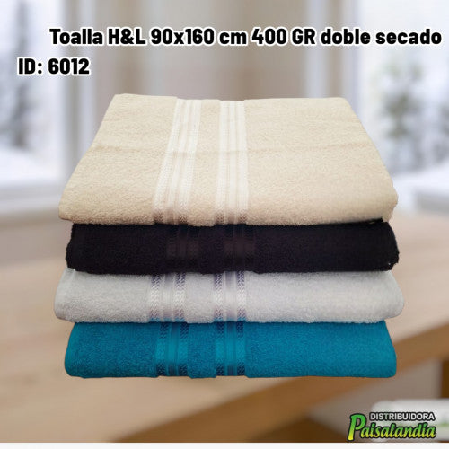Toalla H&L 90x160 cm 400 GR doble secado (UND)