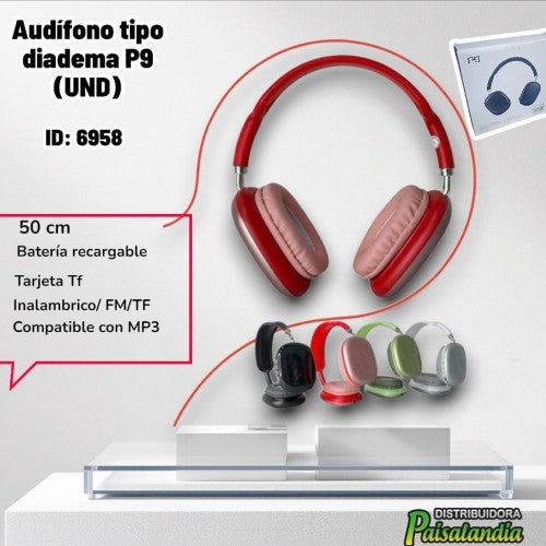Audífono tipo diadema P9 (UND)