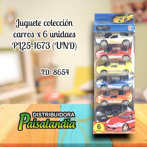 Juguete colección carros x 6 unidaes PL25-1673 (UND)