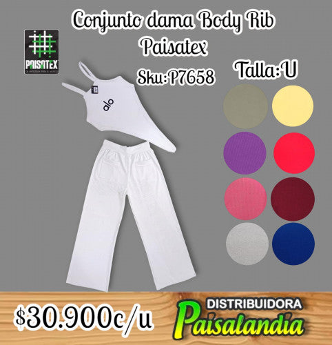 Conjunto body dama paisatex