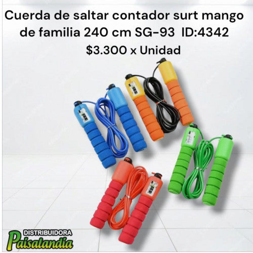 Cuerda saltar con contador foami 240 cm SG-93 (UND)