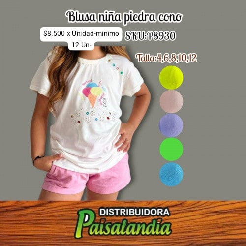 Blusa niña piedra cono (DC)