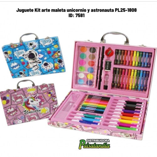 Juguete Kit arte maleta unicornio y astronauta PL25-1808 (UND)