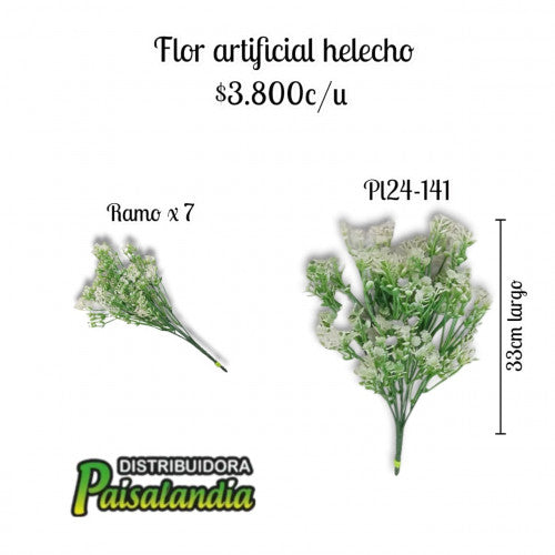 Flor artificial 33 cm ramo x7 PL24-141 (UND)