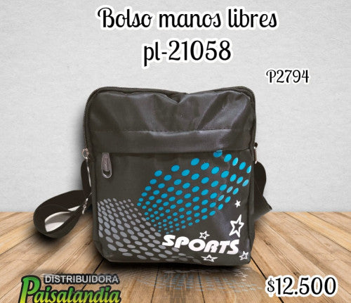 Bolso manos libres estampado PL-21058 (UND)